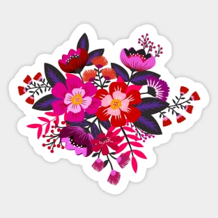 Bold boho flower bouquet Sticker